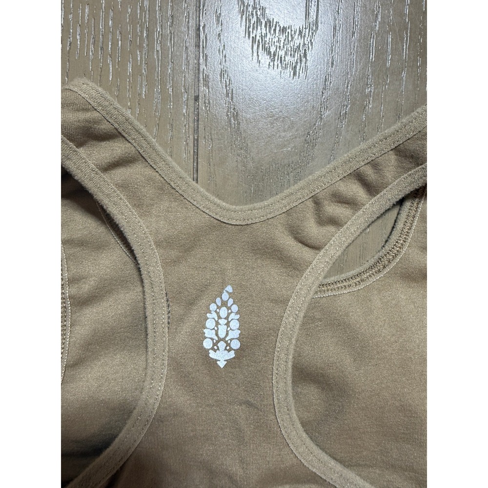Free People FP Movement Sports Bra Womens XS/S Tan Racerback Cutout Activewear - Picture 4 of 7